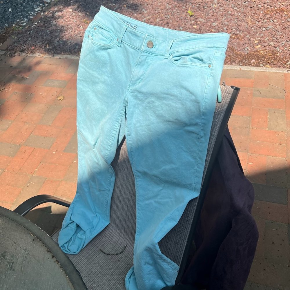 Bright blue pants